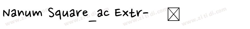 Nanum Square_ac Extr字体转换